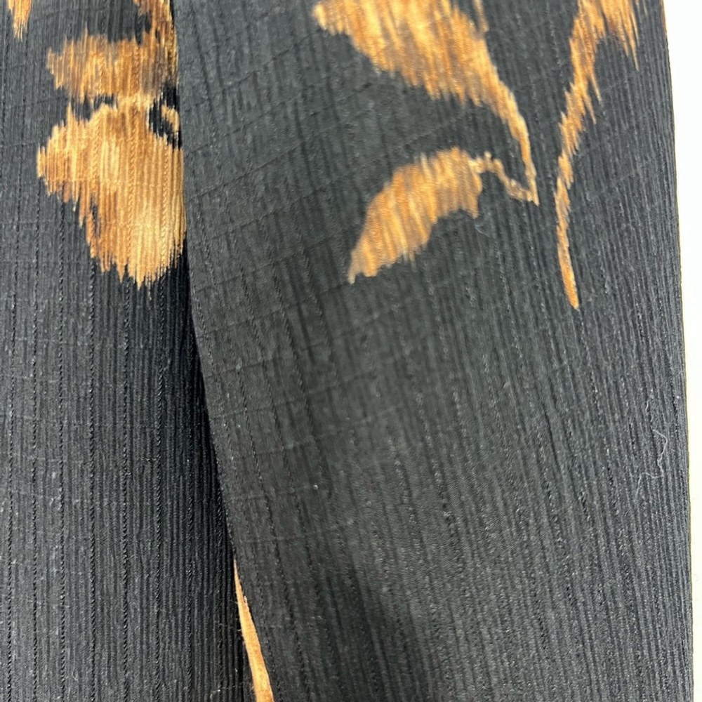 SOLD Jones New York 100% silk Floral Black and tan Women's Jacket blazer 10P - Picture 9 of 13